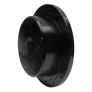 Pontiac GTO Brake Rotor (1) - Rear Left - R1 Concepts - Drilled & Slotted - Black - 2004